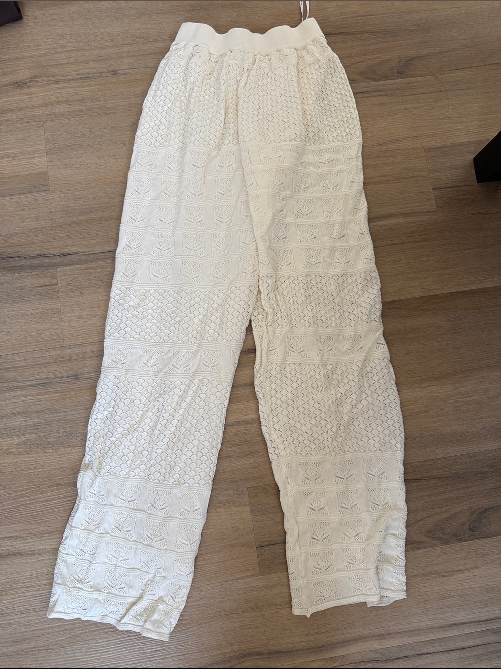 Sabo Skirt Cream Wide Leg Knit Pants